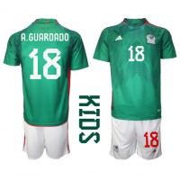Dres Meksiko Andres Guardado #18 Domaci za djecu SP 2022 Kratak Rukav (+ kratke hlače)